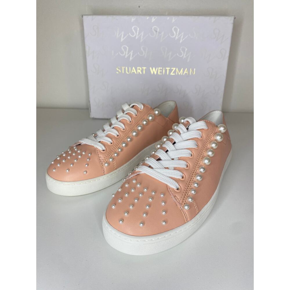 Stuart Weitzman Pearl Convertible Sneakers Pink Balletcore Coquette - Picture 7 of 14